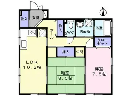 ハイム・マツムラ(2LDK/1階)の間取り写真