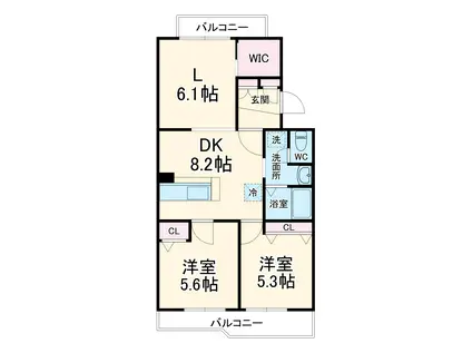 プレステージ本郷台(2LDK/3階)の間取り写真