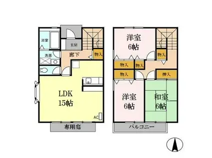 ロイヤルガーデン六番館(3LDK)の間取り写真