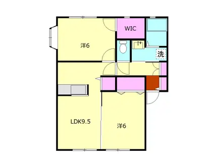 パームフィルズⅠ(2LDK/1階)の間取り写真