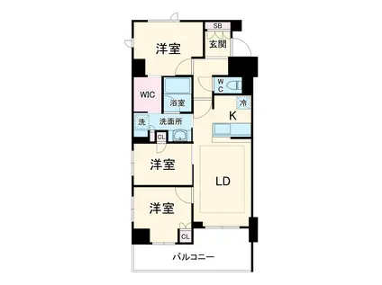 アイガーデン川口(3LDK/2階)の間取り写真