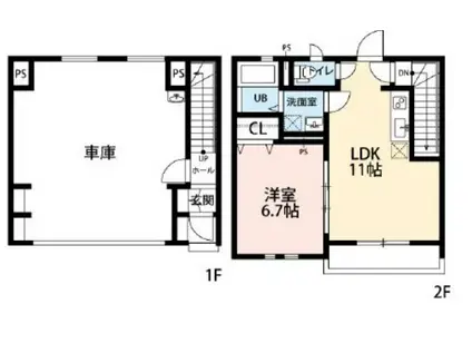 AMAPOLA1(1LDK/1階)の間取り写真