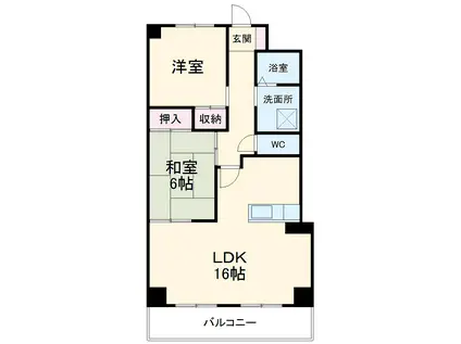 グランドール瑞天(2LDK/3階)の間取り写真