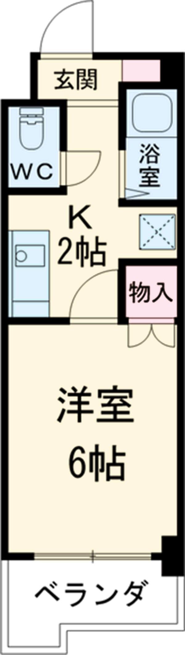 SSビル(1K/4階)の間取り写真
