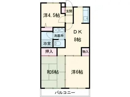 コートグレイスエクセレント(3LDK/4階)の間取り写真