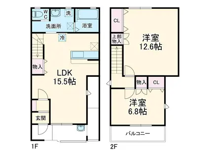 Tメゾン(2LDK)の間取り写真