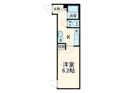 エクセラン松戸Ⅱ(1K/2階)の間取り写真