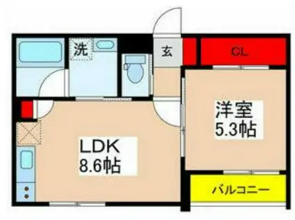 ラグナステージ(1LDK/2階)の間取り写真