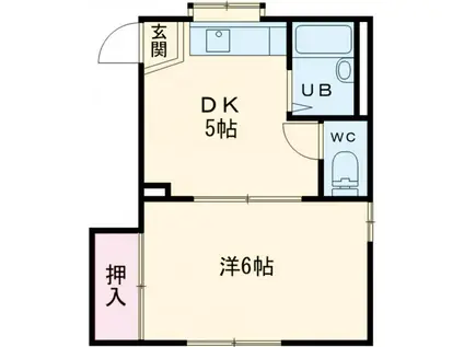 ラプラス3(1DK/2階)の間取り写真