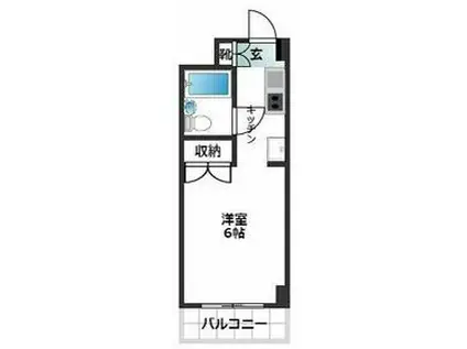 スカイコート八王子(1K/4階)の間取り写真