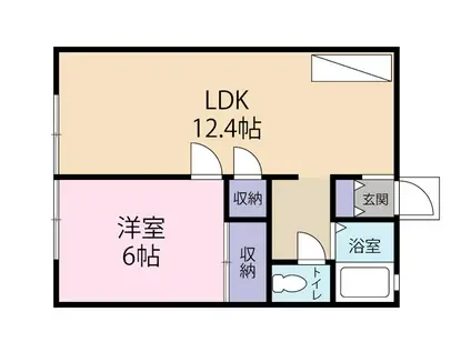 ハウスアイ2(1LDK/2階)の間取り写真