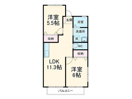 SPRING HOUSEⅢ(2LDK/1階)の間取り写真