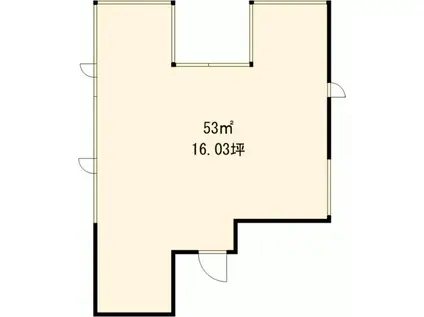 LUビル(ワンルーム/2階)の間取り写真