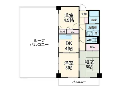 ルルド・タカハラ(3DK/6階)の間取り写真