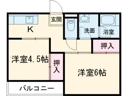 フォルザ水戸(2K/3階)の間取り写真