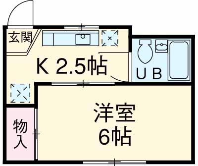 葵ハイム(1K/2階)の間取り写真