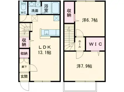 ハーブス ラベンダー(2LDK)の間取り写真