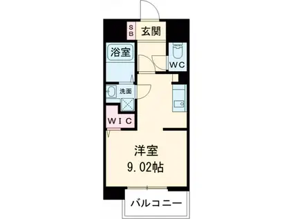 LIBTH博多駅南Ⅴ(ワンルーム/4階)の間取り写真