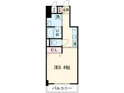 メゾン ウェル(1K/6階)の間取り写真