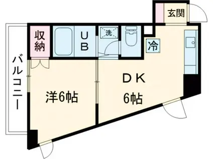 トーレタケダ(1DK/4階)の間取り写真