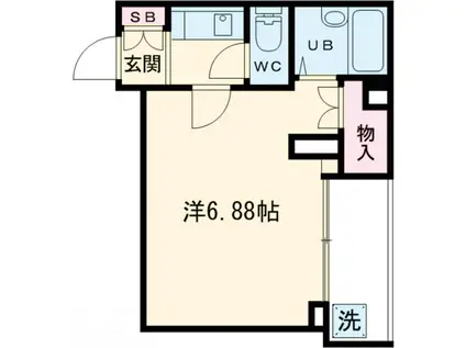 ワイズ大岡山(1K/3階)の間取り写真