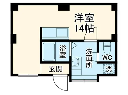 コーポ共和(ワンルーム/1階)の間取り写真