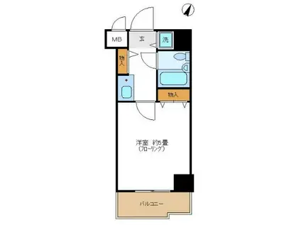 広洋フォルム大通公園(1K/7階)の間取り写真