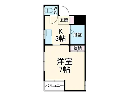 パークスクエア5(1K/3階)の間取り写真