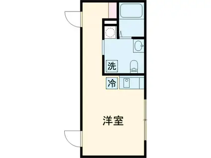 ブライトツ—(ワンルーム/1階)の間取り写真