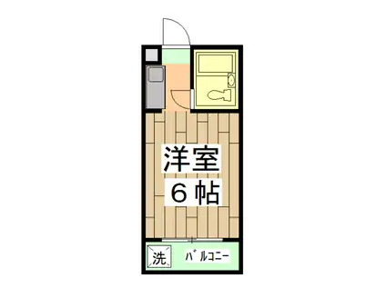 第12長栄セントラルシティーハイツ(1K/4階)の間取り写真