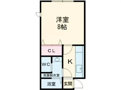 山陰本線 園部駅 徒歩21分 2階建 築17年(1K/1階)の間取り写真
