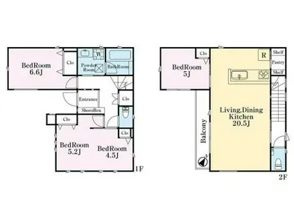 総武・中央緩行線 荻窪駅 徒歩20分 2階建 築6年(4LDK)の間取り写真