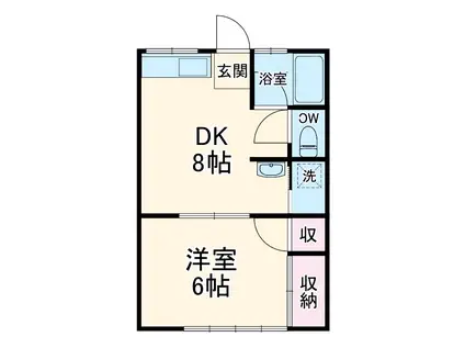 BROOKLYN AVENIR 2E(1DK/2階)の間取り写真