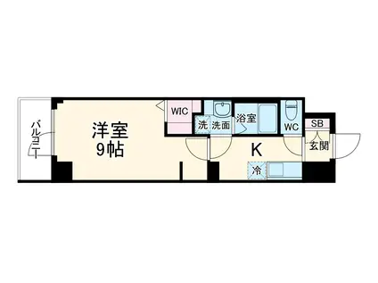 ALIVIS浦安(1K/1階)の間取り写真