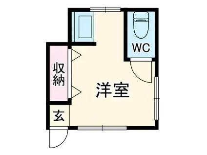 はるみ荘(ワンルーム/1階)の間取り写真