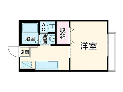 コーポ・サンウッド(1K/2階)の間取り写真