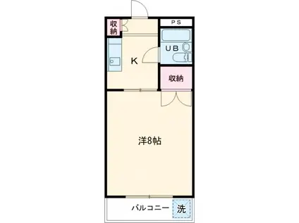 PREAGE Ⅰ(1K/2階)の間取り写真