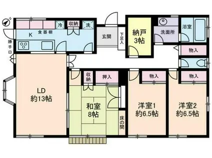 メルヴェーユ荻窪(3SLDK/1階)の間取り写真