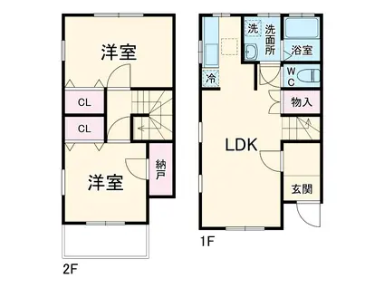 メゾネットN(2LDK)の間取り写真