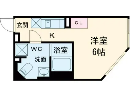 SOU高田馬場Ⅱ(1K/3階)の間取り写真