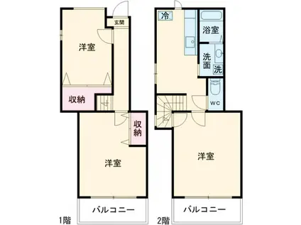 ユニヴェールA(3DK)の間取り写真