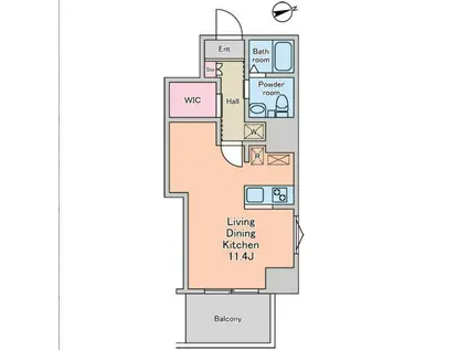 ALIKA曳舟Ⅱ(1DK/8階)の間取り写真