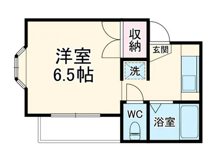 パーソナルハイツ橋本(ワンルーム/3階)の間取り写真
