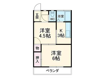 テラステンショウ(2K/1階)の間取り写真