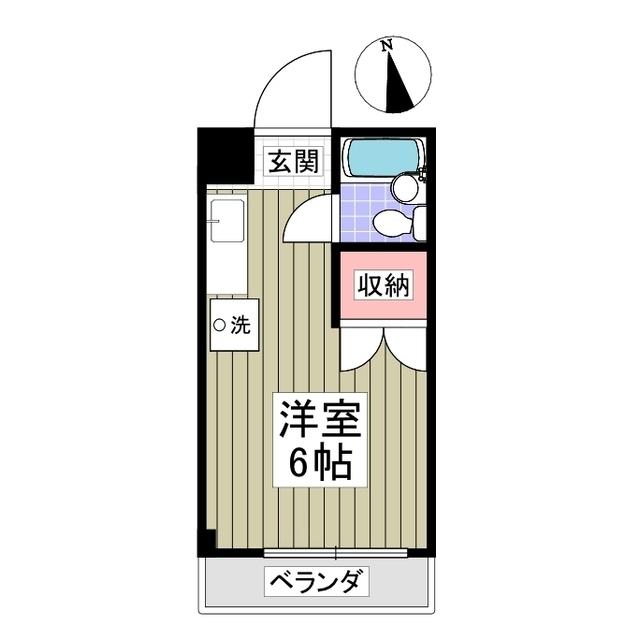 メゾンラハイナ(ワンルーム/1階)の間取り写真