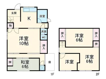 高山本線 鵜沼駅 徒歩14分 2階建 築57年(5DK)の間取り写真