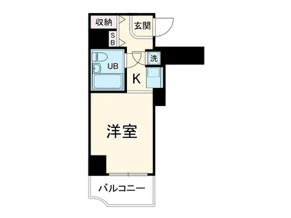ライオンズマンション横浜大通公園第3(1K/2階)の間取り写真