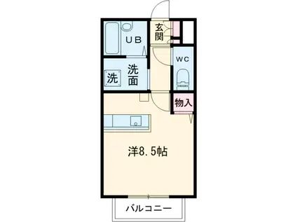 山本コーポ(ワンルーム/1階)の間取り写真