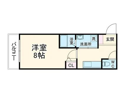 西ノ京東月光町マンション(1K/1階)の間取り写真