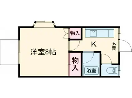 桜ハイツA棟(1K/1階)の間取り写真